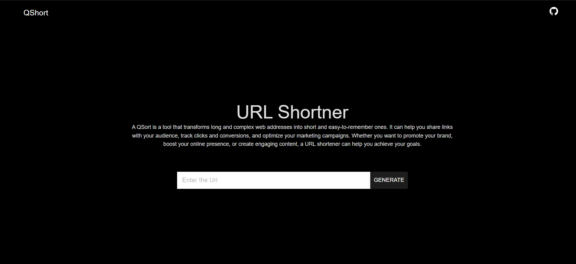 Qshort (url Shortner)